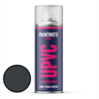 PaintNuts UPVC Door & Window Satin Paint - Anthracite Grey - 400ml Spray Can (RAL7016)