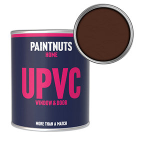 PaintNuts UPVC Door & Window Satin Paint - Mahogony Brown  - 1L Tin (RAL8016)