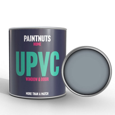 PaintNuts UPVC Door & Window Satin Paint - Silver Grey - 250ml Tin