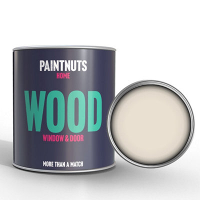 PaintNuts Wood Window Door Weatherproof Gloss Paint - Cream - 250ml