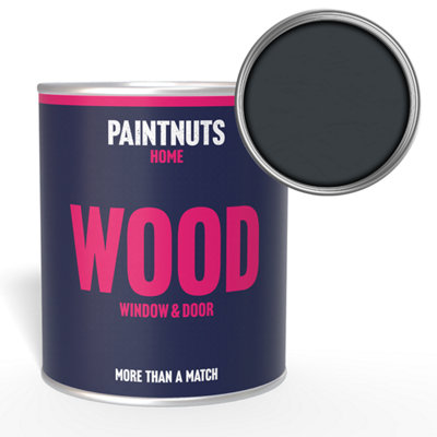 PaintNuts Wood Window Door Weatherproof Matt Paint - Anthracite Grey - 2.5L (RAL7016)
