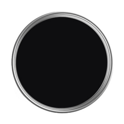 PaintNuts Wood Window Door Weatherproof Satin Paint - Jet Black - 1L (RAL9005)