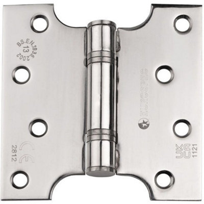 PAIR 102 x 152 x 3mm Parliament Hinge Bright Stainless Steel Internal Door