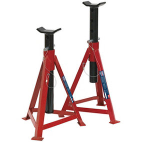 PAIR 2.5 Tonne Axle Stands - Full Width Crutch - 475mm to 705mm Working Height