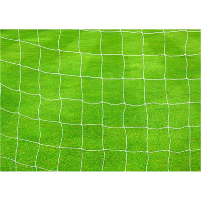 PAIR - 2.5mm Knotted Football Goal Net - 12 x 6 Feet 5 & 7 A Side Outdoor Rated