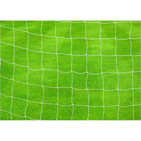 PAIR - 2.5mm Knotted Football Goal Net - 16 x 7 Feet 9 A Side U12 Outdoor Rated