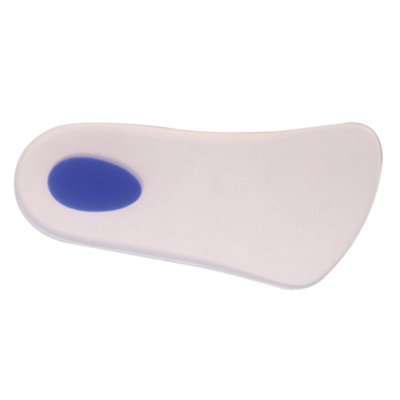PAIR 3/4 Length Medical Grade Silicone Insoles - UK Size 3-5 - Ergnomic Support