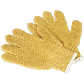 PAIR Anti-Slip Handling Gloves - Large - Spun Nylon Gloves - BS EN 388