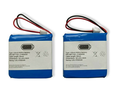 Pair Batteries for-Pyronix Deltabell DELTABB-WE Siren Bell Box Battery ...