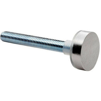 PAIR Bolt Cap Fixing Pack for 22mm Pull Handle Bright Stainless Steel