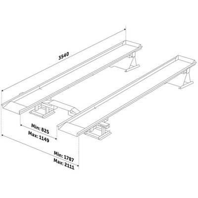 PAIR Car Lifting Ramp - 3 Tonne Capacity - 430mm Max Height - Vehicle ...