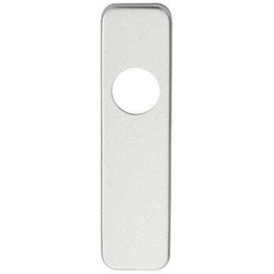 PAIR Door Handle Latch Plate for Safety Levers 154 x 40mm Satin Aluminium