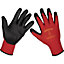 PAIR Flexible Nitrile Foam Palm Gloves - XL - Abrasion Resistant Protection