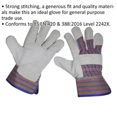 PAIR General Purpose Riggers Gloves - Strong Stitching - Trades Hand Protection