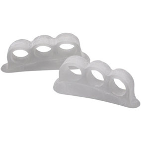 PAIR Large Gel Toe Seperator - Corrects Overlapping Toes - Hypoallergenic