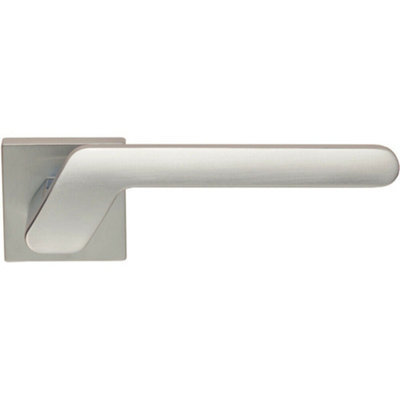 PAIR Modern Angled Handle on Square Rose Concealed Fix Satin Chrome Price Comparisons | Compare The Build