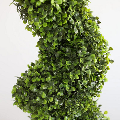 PAIR of 120cm Artificial Boxwood Spiral Topiary Tree Indoor Potted Plant