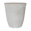 Pair of 16" Somerville Tall Pebble White Planters Containers For Garden Flowers