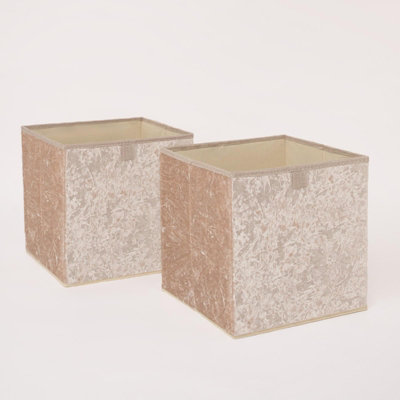 Crushed velvet foldable store storage box