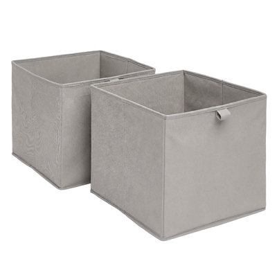 Pair of 2 Folding Storage Organiser Cube Home Laundry Box