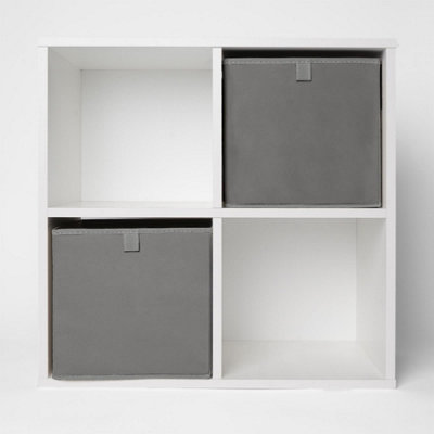 Pair of 2 Folding Storage Organiser Cube Home Laundry Box - 4