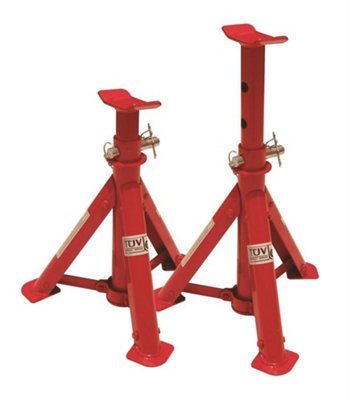 Pair of 2 Tonne Heavy Duty Steel Folding Adjustable Axel Stands