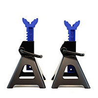 Pair of 6 Tonne Heavy Duty Steel Car Adjustable Axel Jack Stands GS/TUV/CE Approved