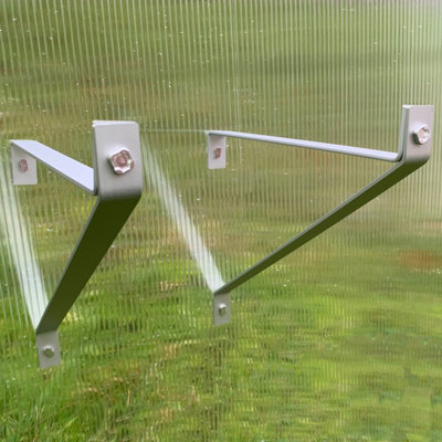 Pair of Aluminium Greenhouse Shelving Brackets (27cm)