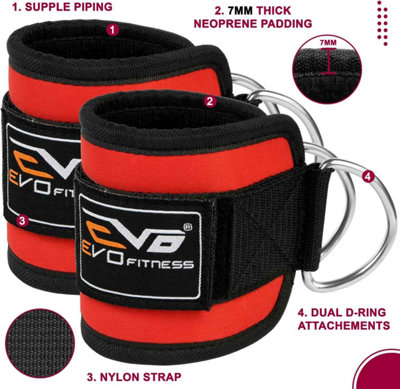 Cable Ankle Strap – Sangle Cheville En Nylon, D-ring Renforcé, Réglable, Pour Musculation Et Fitness