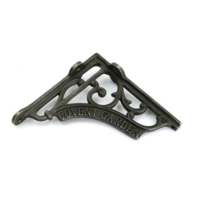 Pair of Antique Cast Iron Covent Garden Shelf Brackets - 125mm x 125mm - 4
