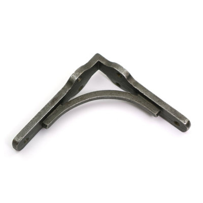 Pair of Antique Cast Iron Gallows Shelf Brackets - 125mm x 125mm)