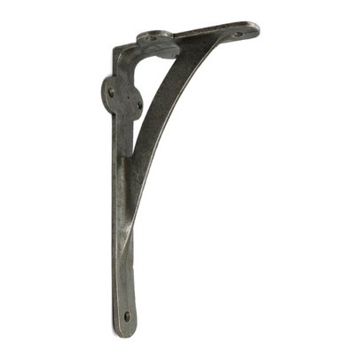 Pair of Antique Cast Iron Gallows Shelf Brackets - 200mm x 100mm - 3