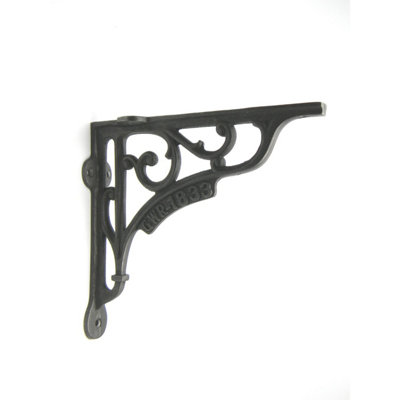Pair of Antique Cast Iron 'GWR 1833' Shelf Brackets - 180mm x 200mm - 4