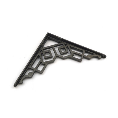 Pair of Art Deco Cast Iron Shelf Bracket - 125mm x 125mm - 3