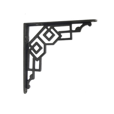 Pair of Art Deco Cast Iron Shelf Bracket - 125mm x 125mm - 4
