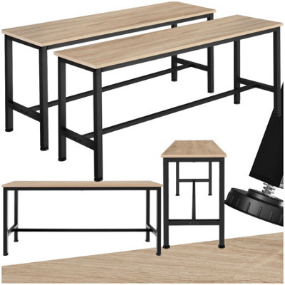Vasagle! Industriële banken voor eettafel, set van 2, keukenbanken, eettafelbanken