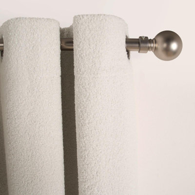 Pair Of Boucle Curtains Eyelet Blackout - 4