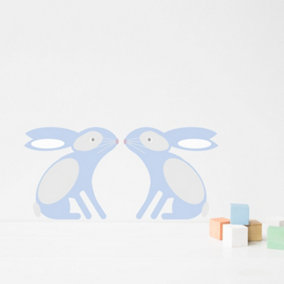 pair of bunny-wall-stickers in blue