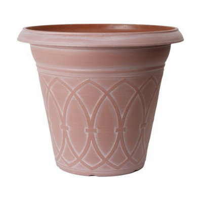 Pair of Durham Cloudy Terracotta Planters Containers for Garden Flowers