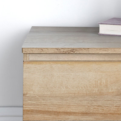 Pair of Emma Oak Finish 2 Drawer Bedside Tables