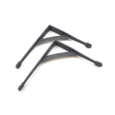 Pair of Gallows Shelf Brackets Antique Cast Iron (8" x 10")