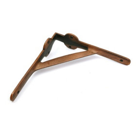Pair of Gallows Shelf Brackets Antique Cast Iron with a Copper Finish (8.25" x 8.25" / 210mm x 210mm)