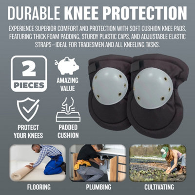 Pair Of Knee Pad Set Easy Fit Comfort Design Safety Protection Multi ...