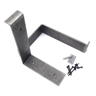 Pair of Lipped Scaffold Board Shelf Brackets Cast Iron (6" x 8")