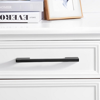 Pair of Matte Black Handles for Wardrobes, Cabinets, and Drawers, 192mm ...