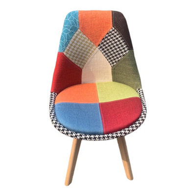 Pair of Multicoloured Dining Chair Patchwork Dining Chair DIY at B Q