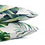 Pair of Outdoor Garden Sofa Chair Furniture Scatter Cushions- Botanical Leaf