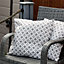 Pair of Outdoor Garden Sofa Chair Furniture Scatter Cushions- Diamond