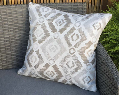 Pair of Outdoor Garden Sofa Chair Furniture Scatter Cushions - Grey Fleur