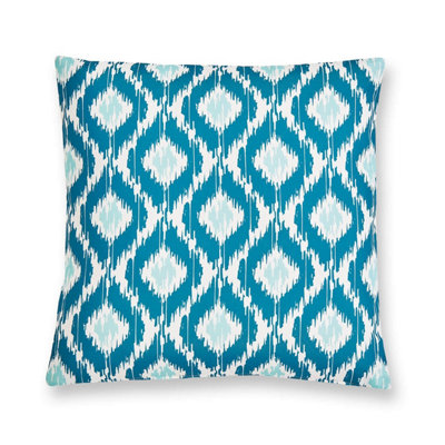 Pair of Outdoor Scatter Cushions - Aztec Teal - Water Resistant, 45 x ...